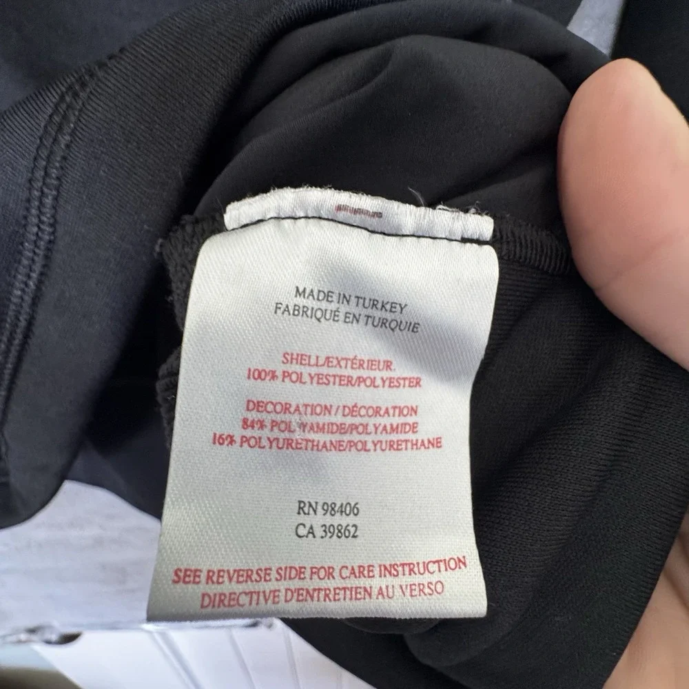 Theory+ Mens Serge Black stretch‎ Crewneck Pullover With Pockets Sz Med